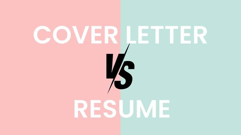 Illustration of a resume vs cover letter