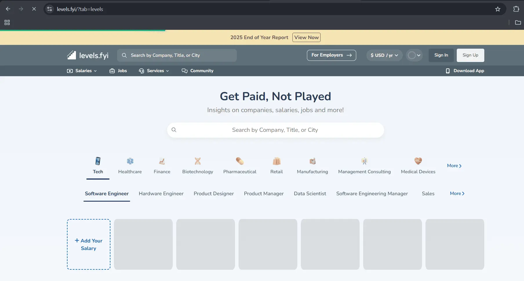 Levels.fyi - Salary Research Platform