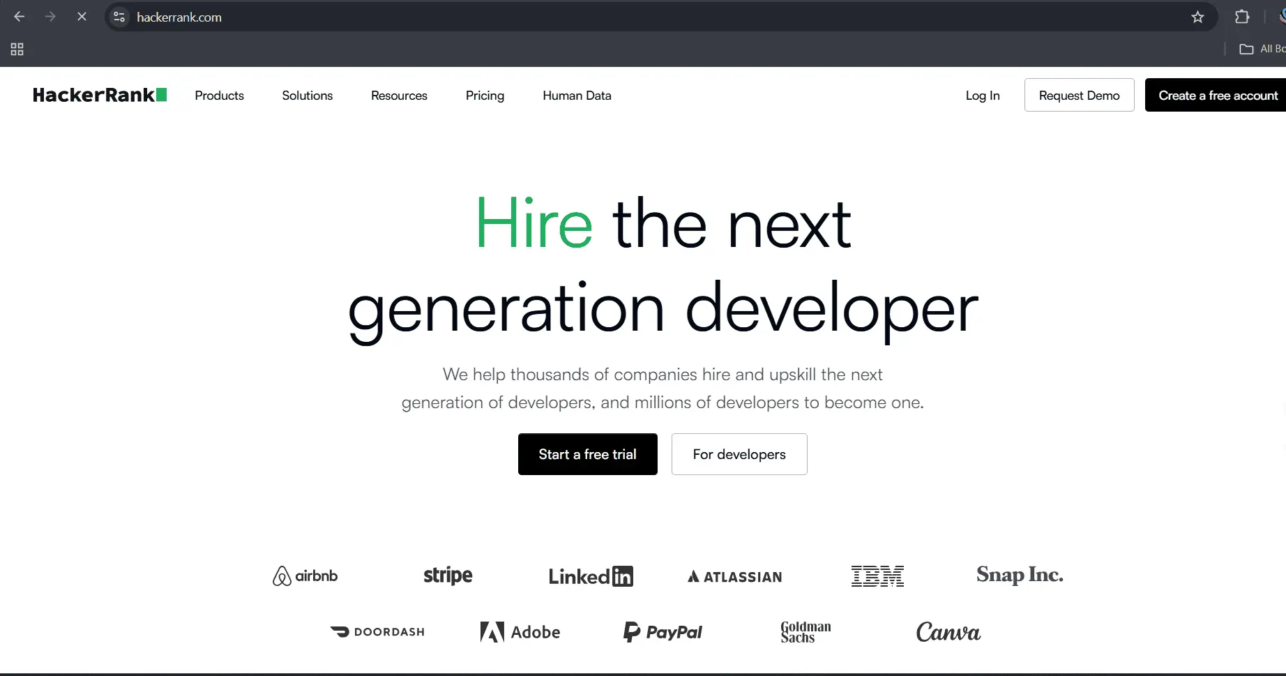 HackerRank - Skill Assessment Platform