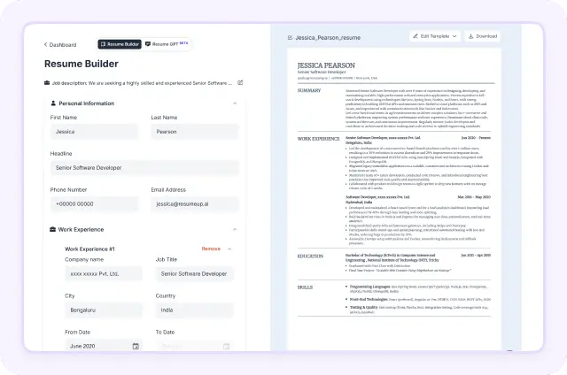 AI Resume Builder tool image